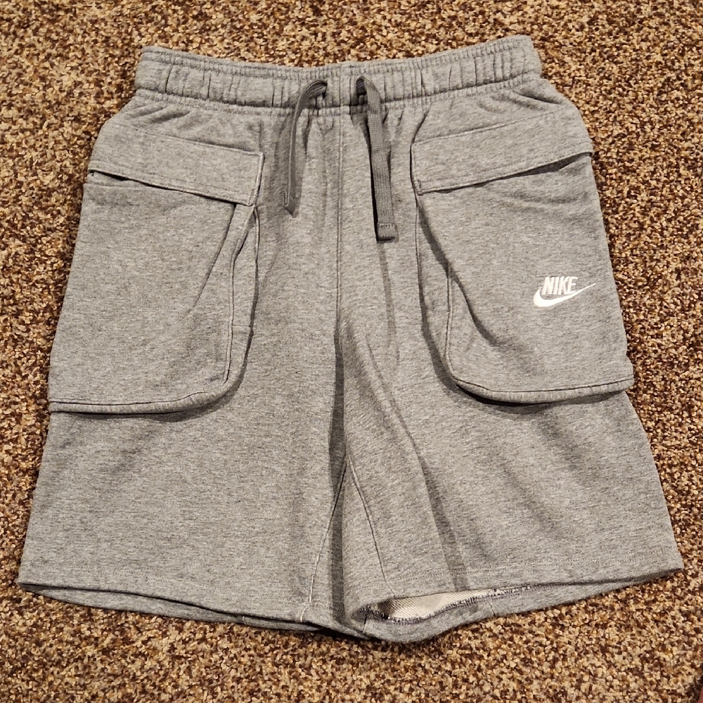 Nike Gray Athletic Shorts with Elastic Waistband